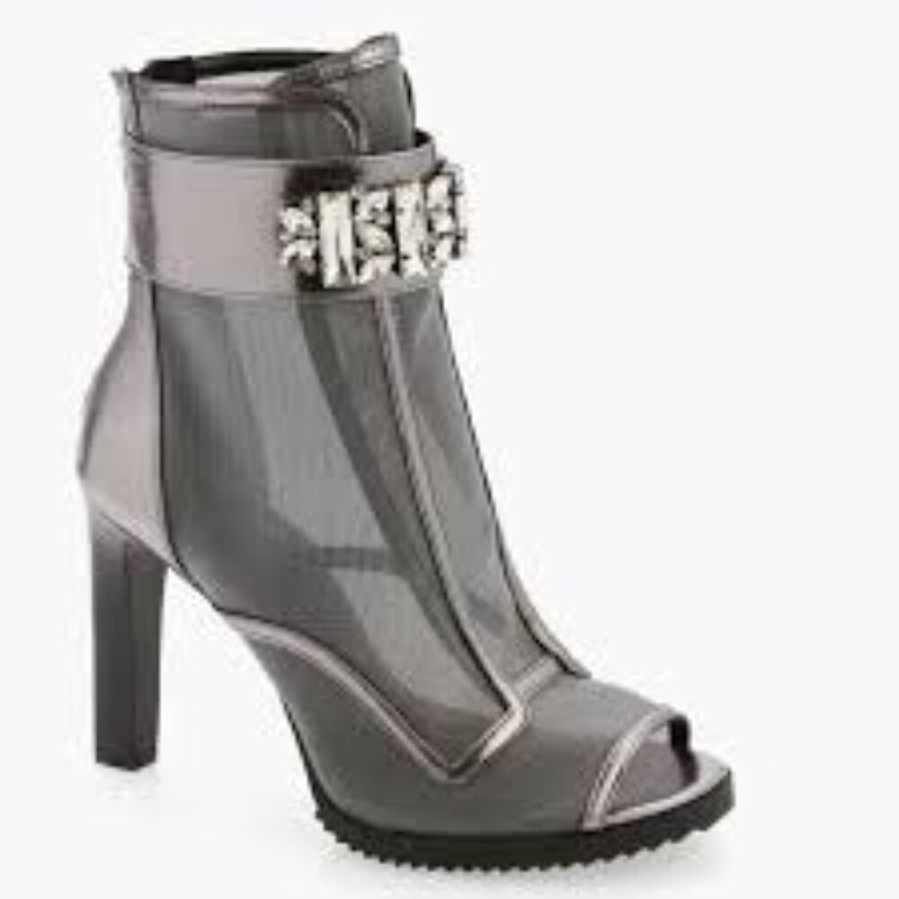 Karl Lagerfeld Crystal Embellished Ankle Booties